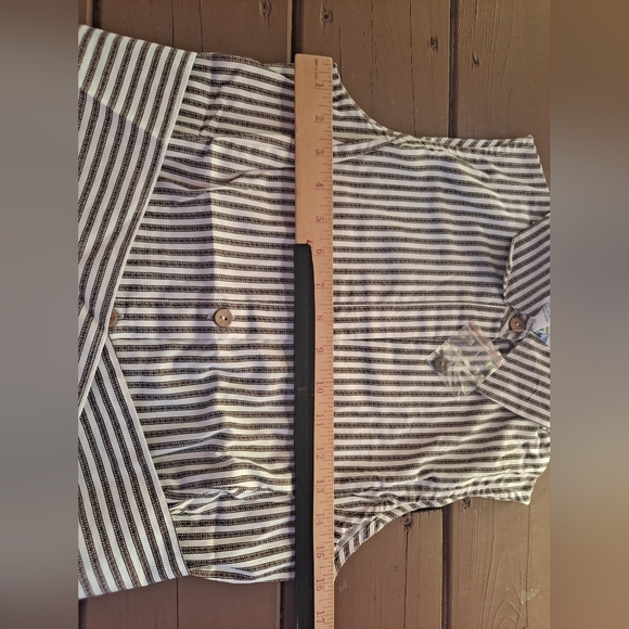 BFA Classic women’s Strip Tie Blouse - Picture 5 of 5